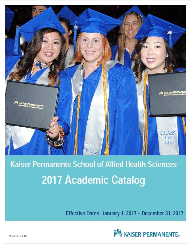 Archived Catalogs Kaiser Permanente School Of Allied Health Sciences